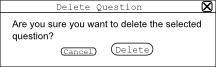 Delete Question Dialog
