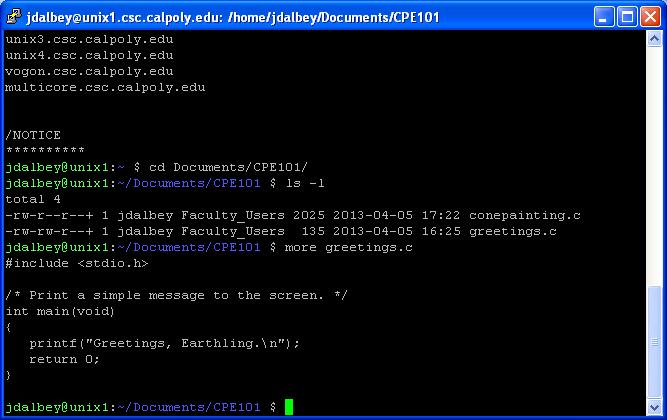 unix screenshot