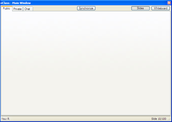 Figure 2.5.1: Showing a blank default Main Window.