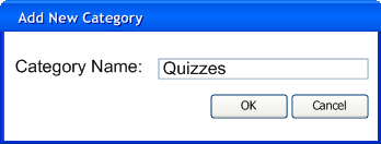 Add New Category Quizzes