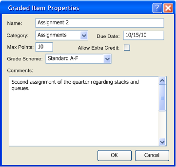 Graded Item Properties Completed