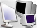 Types of computer monitors.