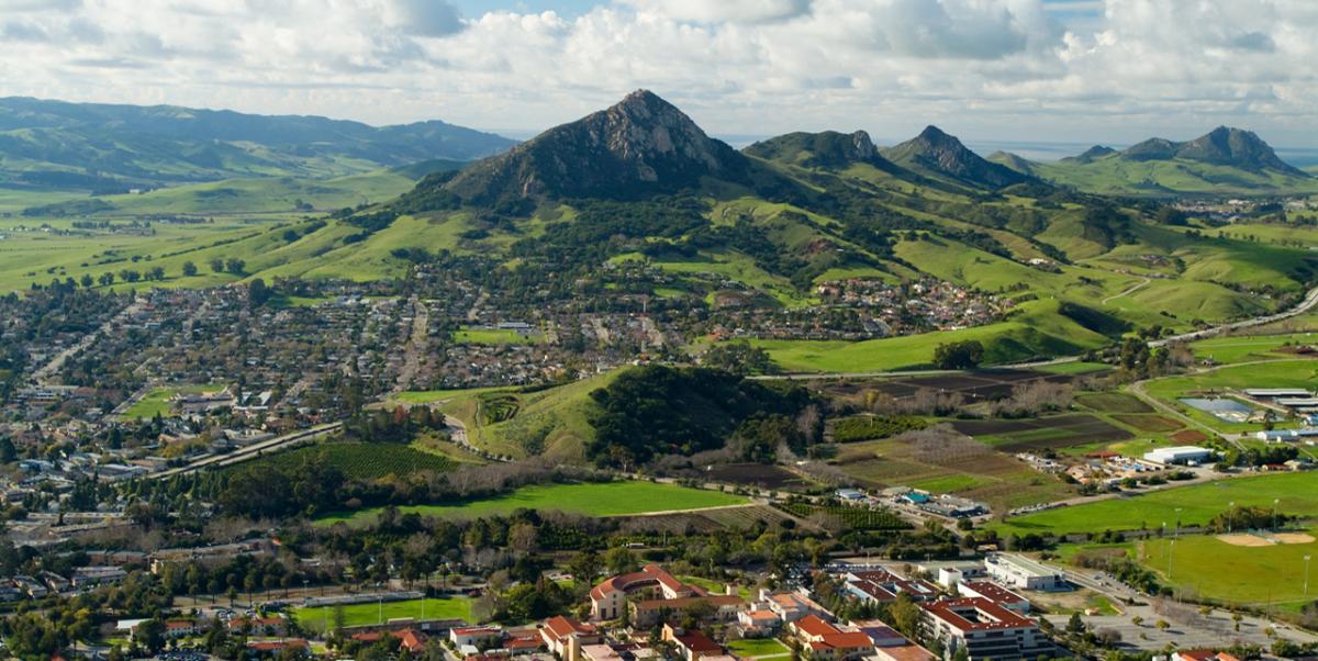 Image of San Luis Obispo from a hilltop.