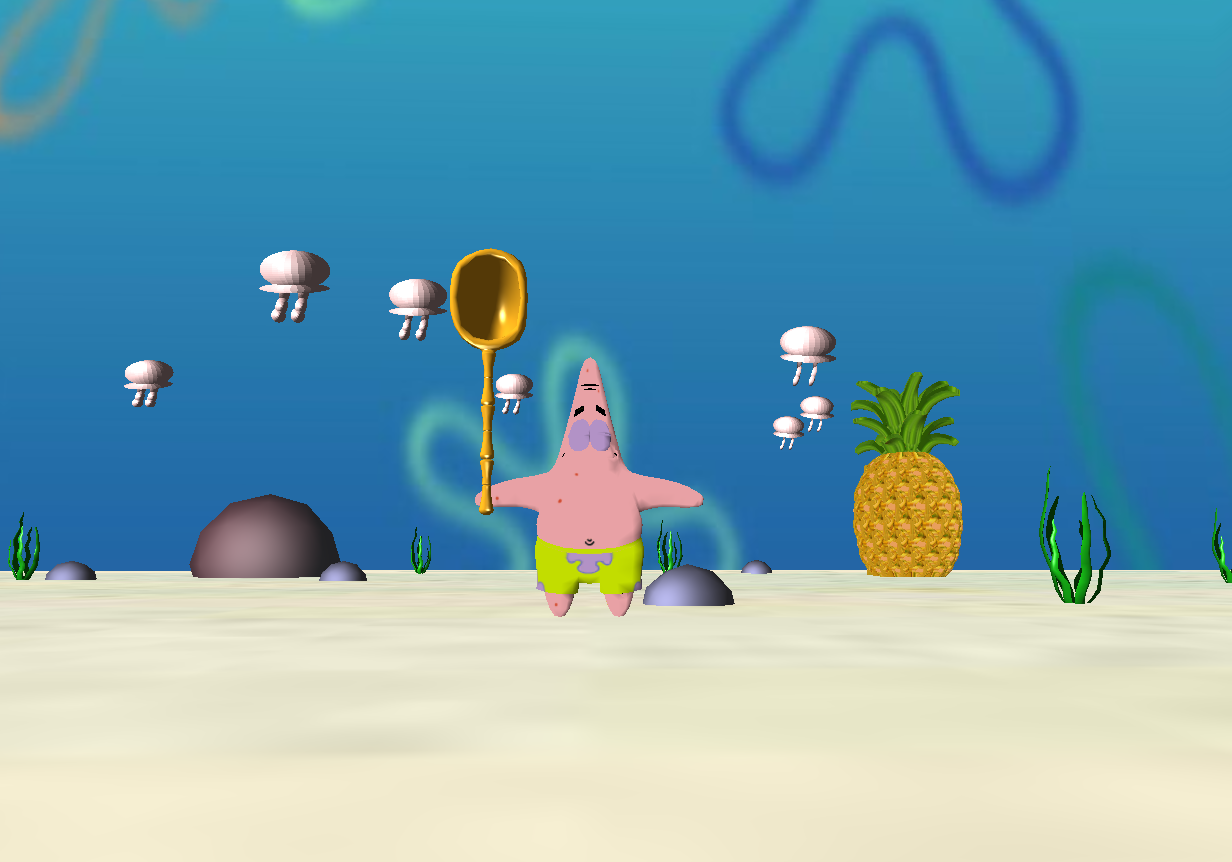 Hot Topic SpongeBob SquarePants Patrick Jellyfish Net Magnet