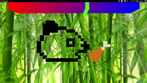 screenshot of the panda eating the meat option