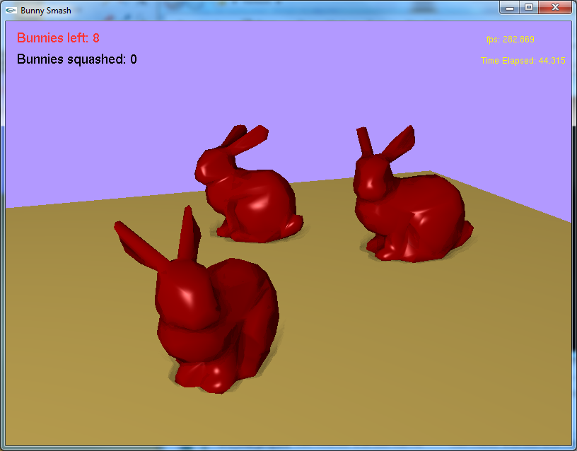 Bunnies with SSAO and Lambertian shading