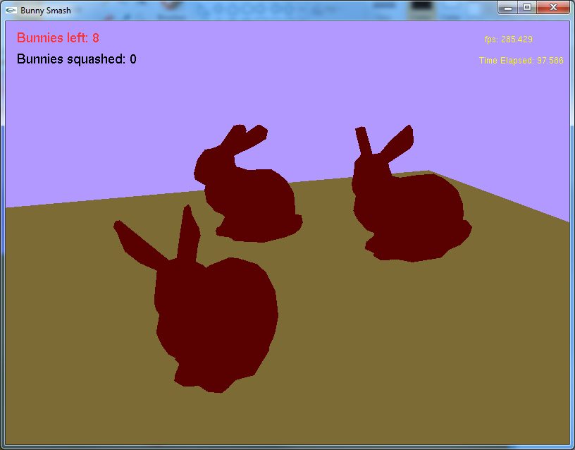 Bunnies without SSAO and only ambient light
